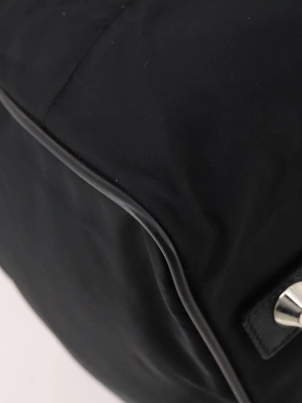 PRADA Boston Bag Nylon 2way Black Silver Auth ep13054 - Picture 5 of 16